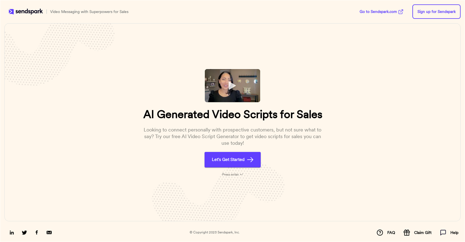 Video script generator website