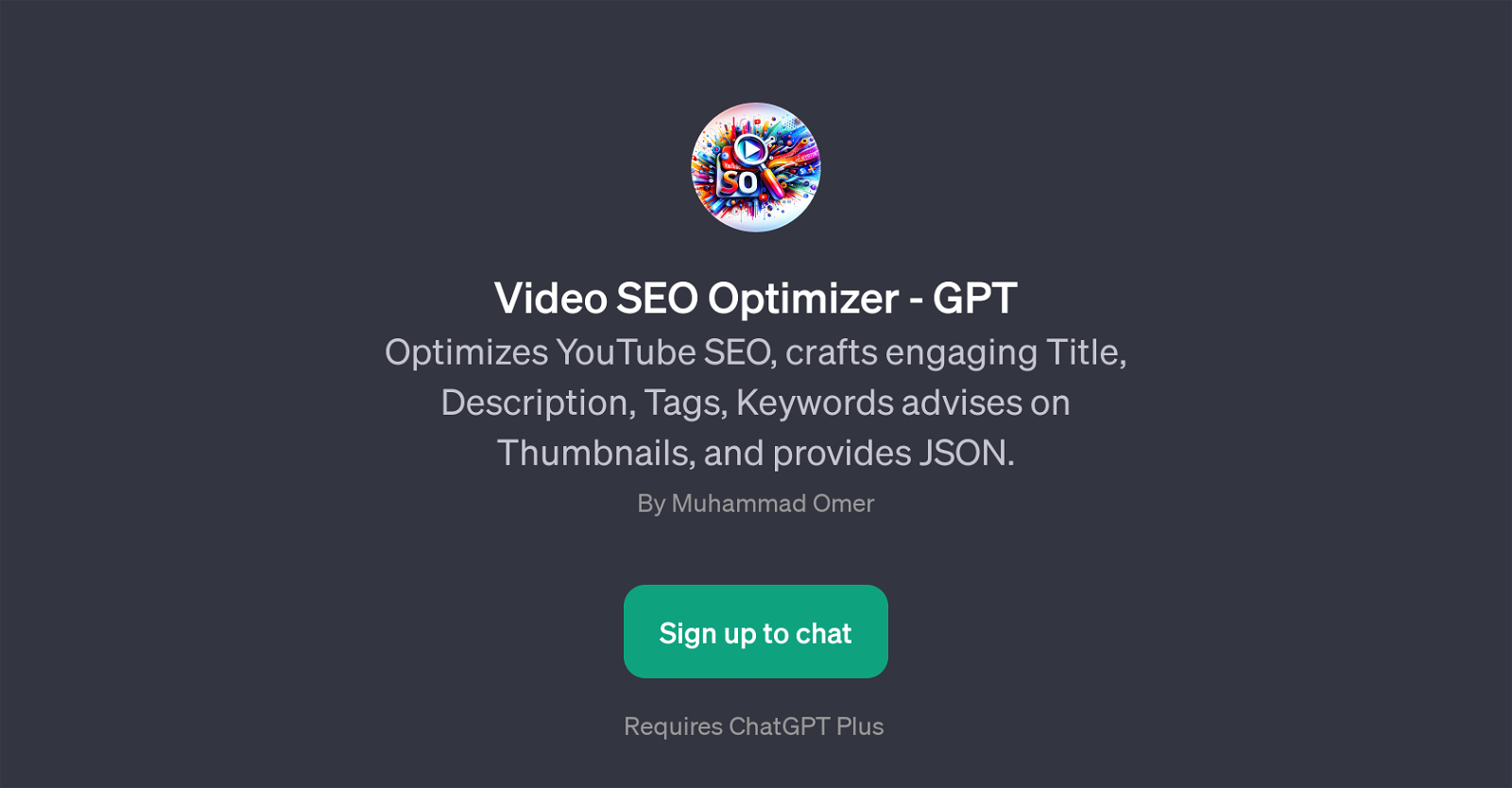 Video SEO Optimizer - GPT website