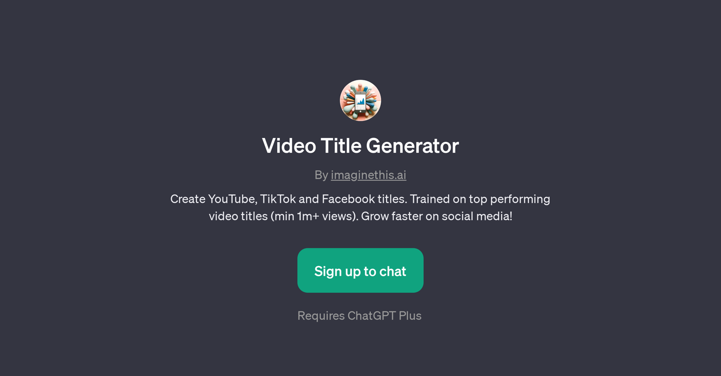 Video Title Generator website