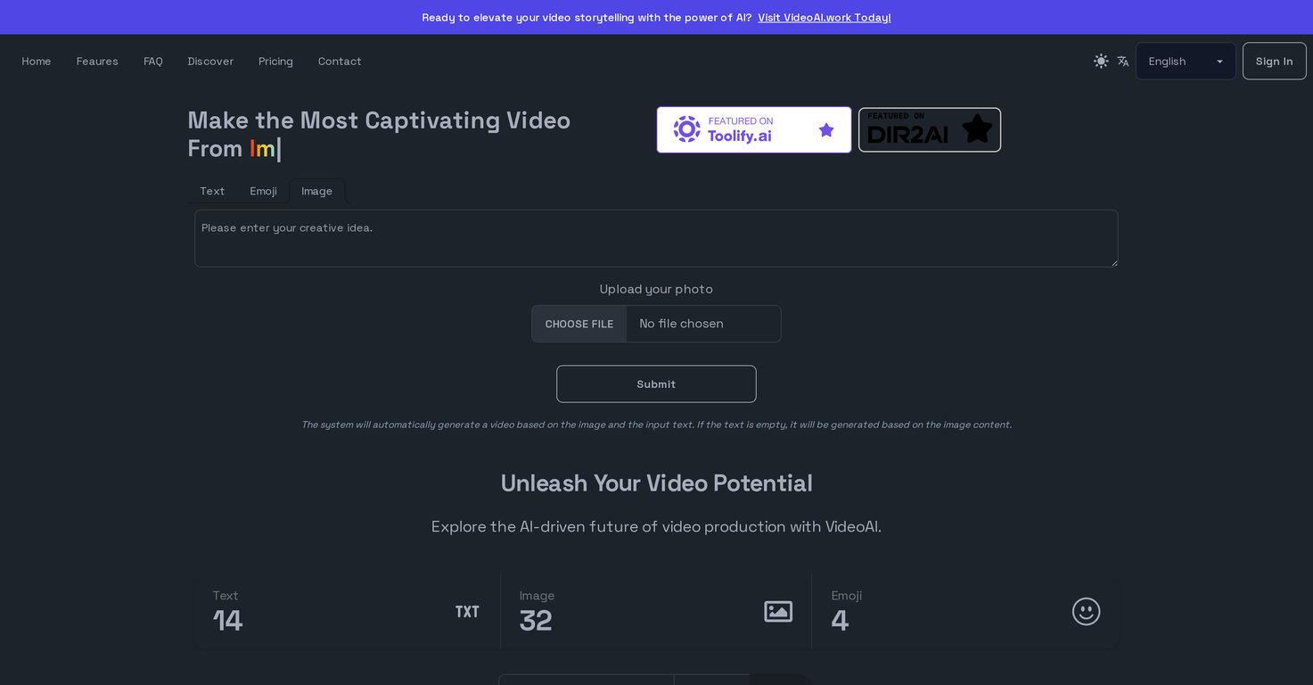VideoAI website