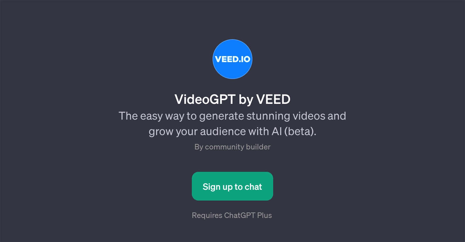 VideoGPT by VEED website