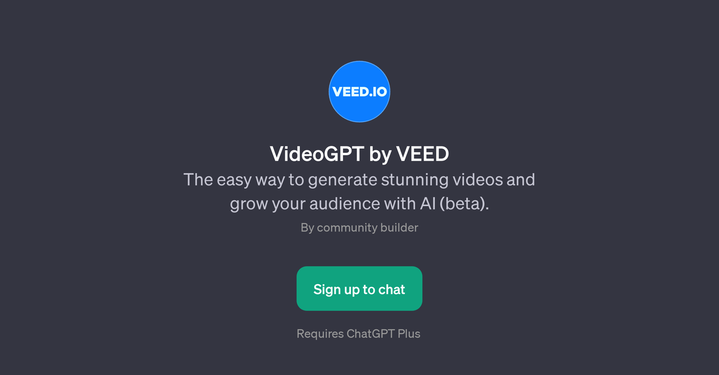 VideoGPT by VEED website