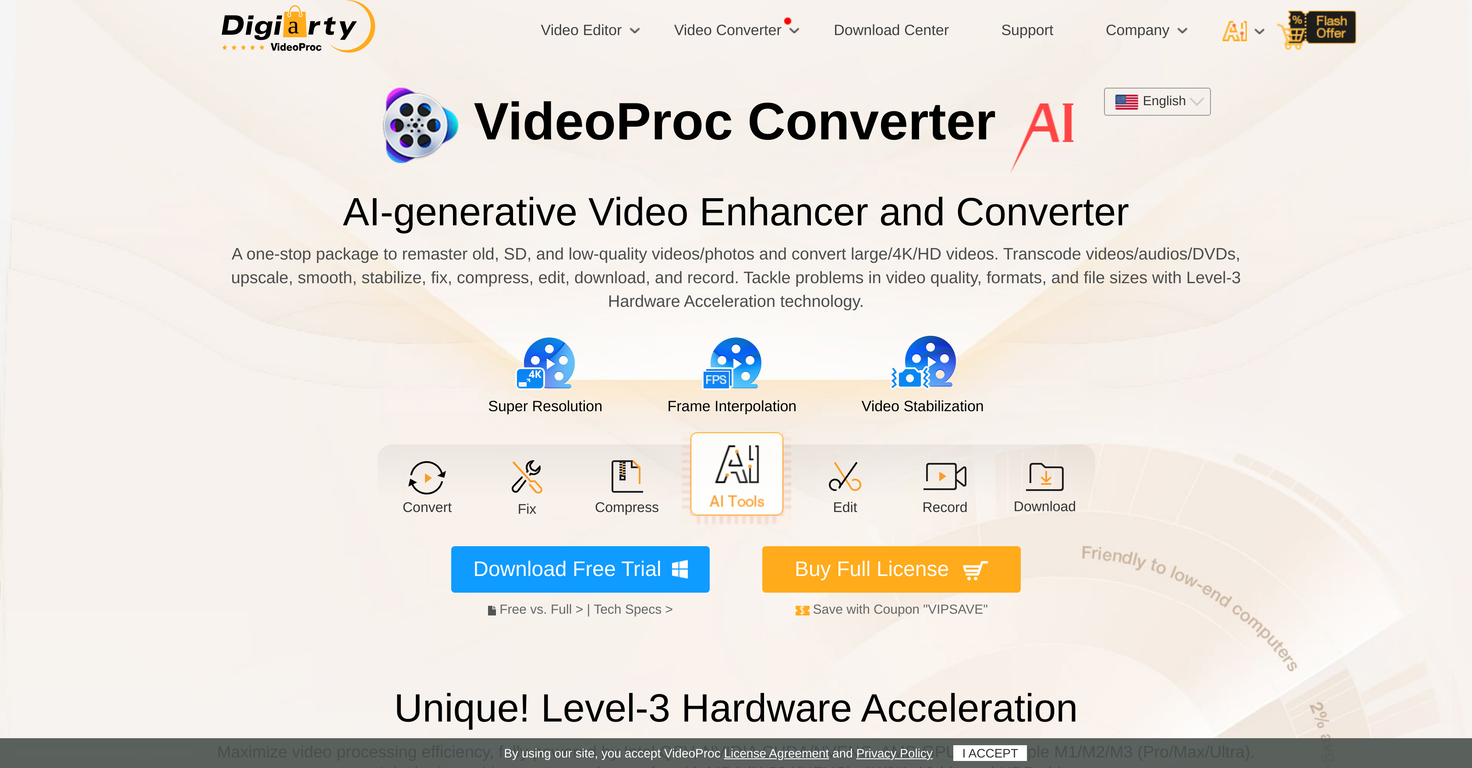 VideoProc Converter website