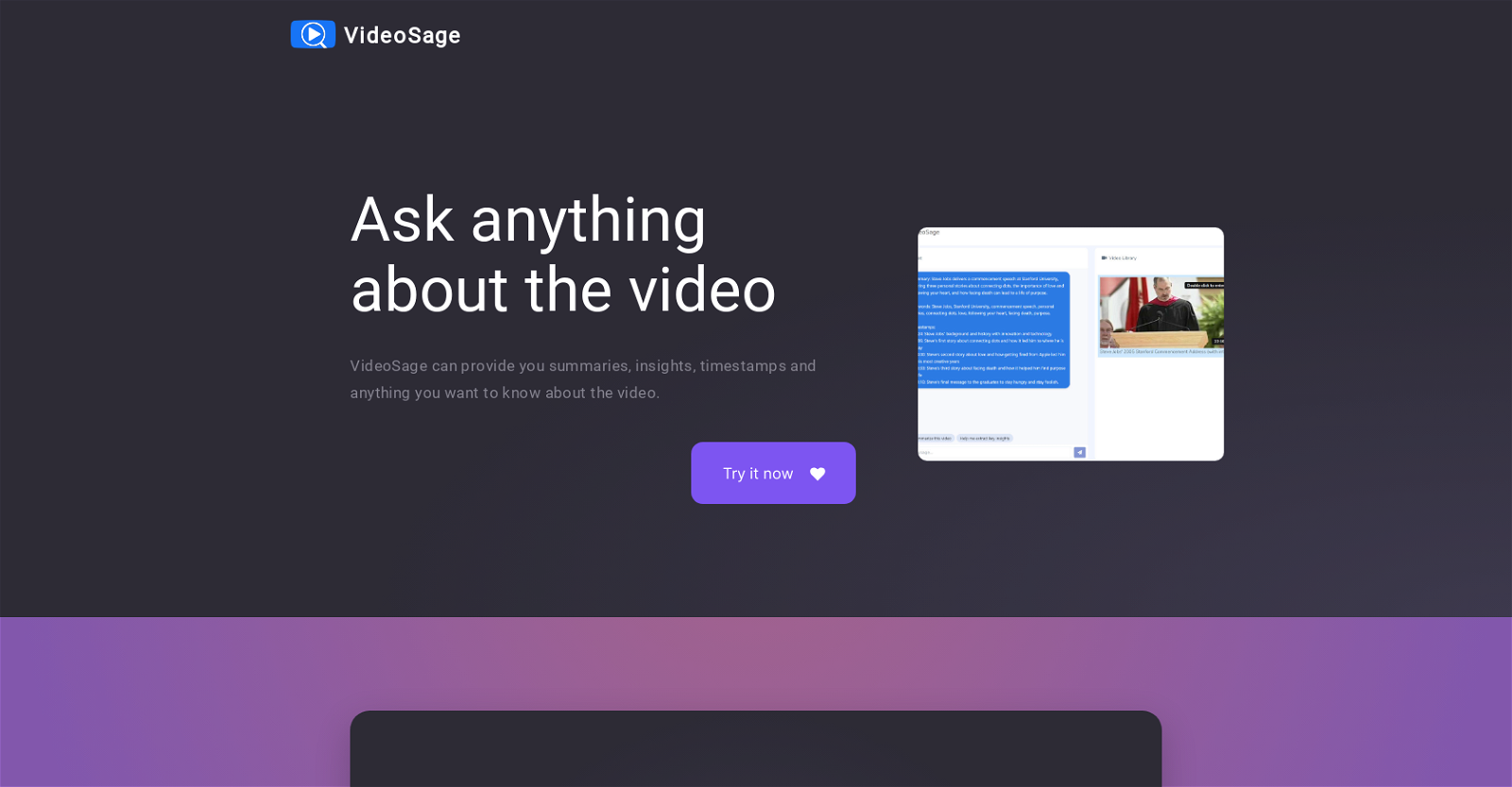 VideoSage website