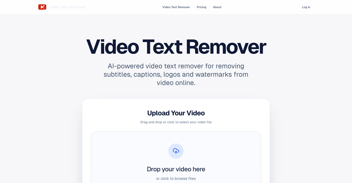 Video Text Remover website
