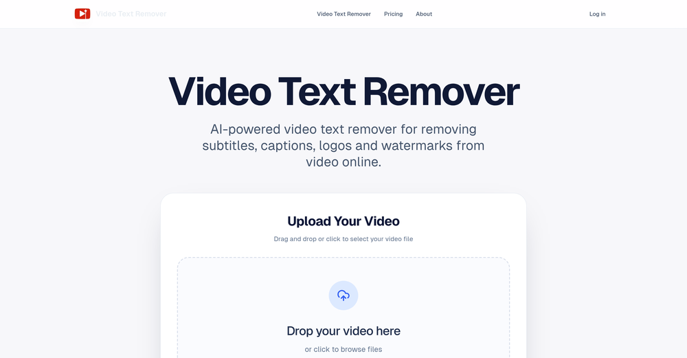 Video Text Remover website
