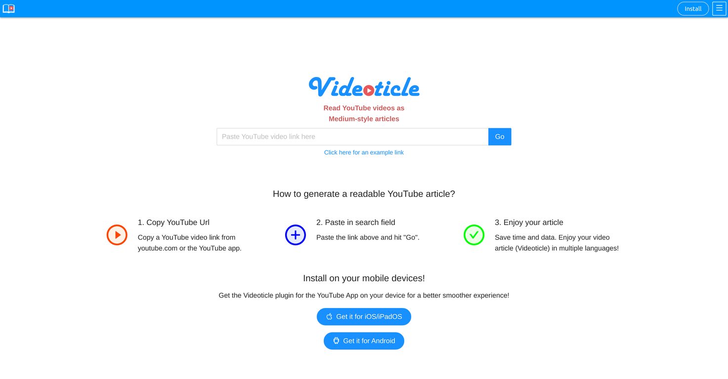 Videoticle website