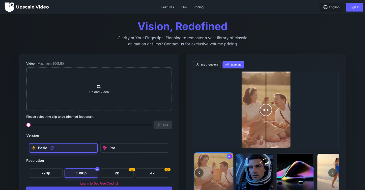 VideoUpscaler.net website