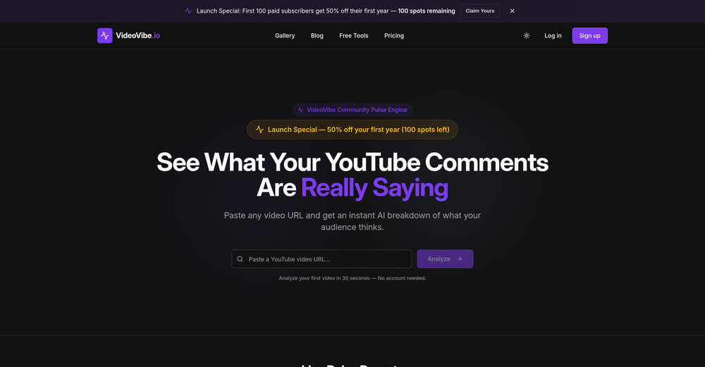 VideoVibe.io website