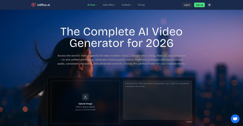 VidFlux AI | AI Video Generator website