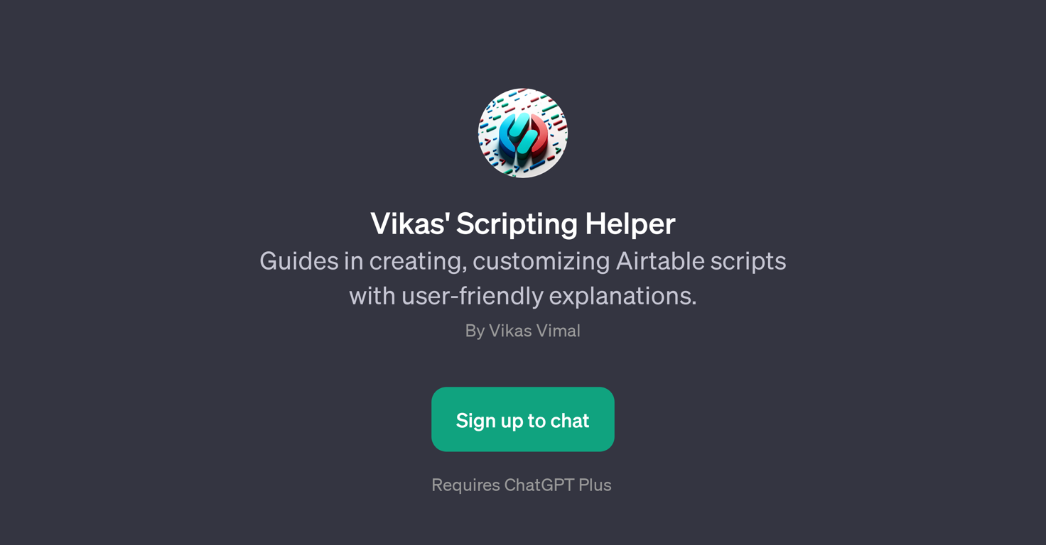 Vikas' Scripting Helper website