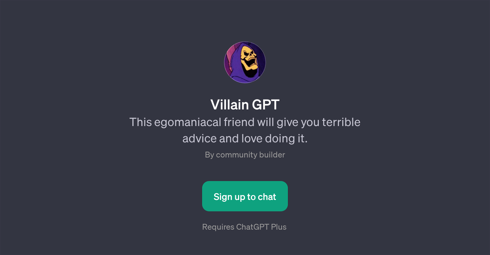 Villain GPT website