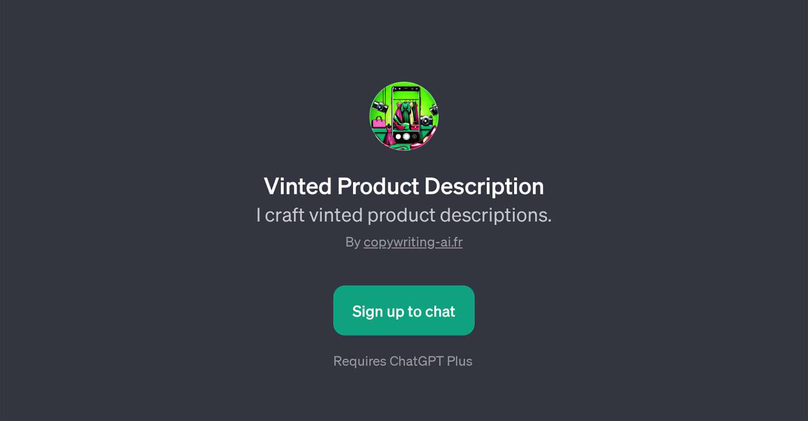 Vinted Product Description website