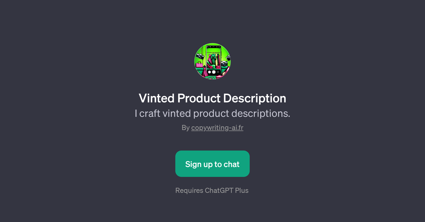 Vinted Product Description website