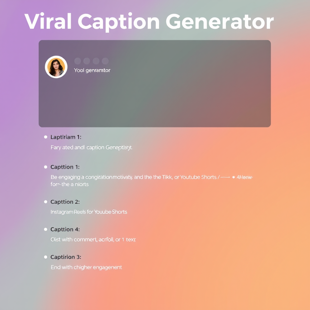 Viral Caption Generator website