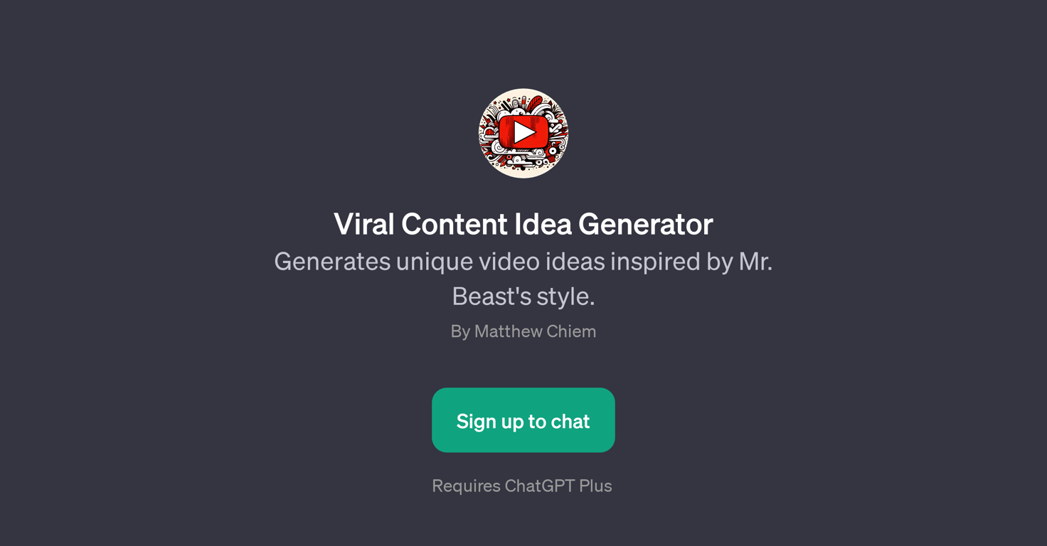 Viral Content Idea Generator website