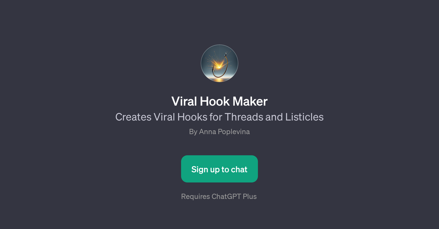 Viral Hook Maker website