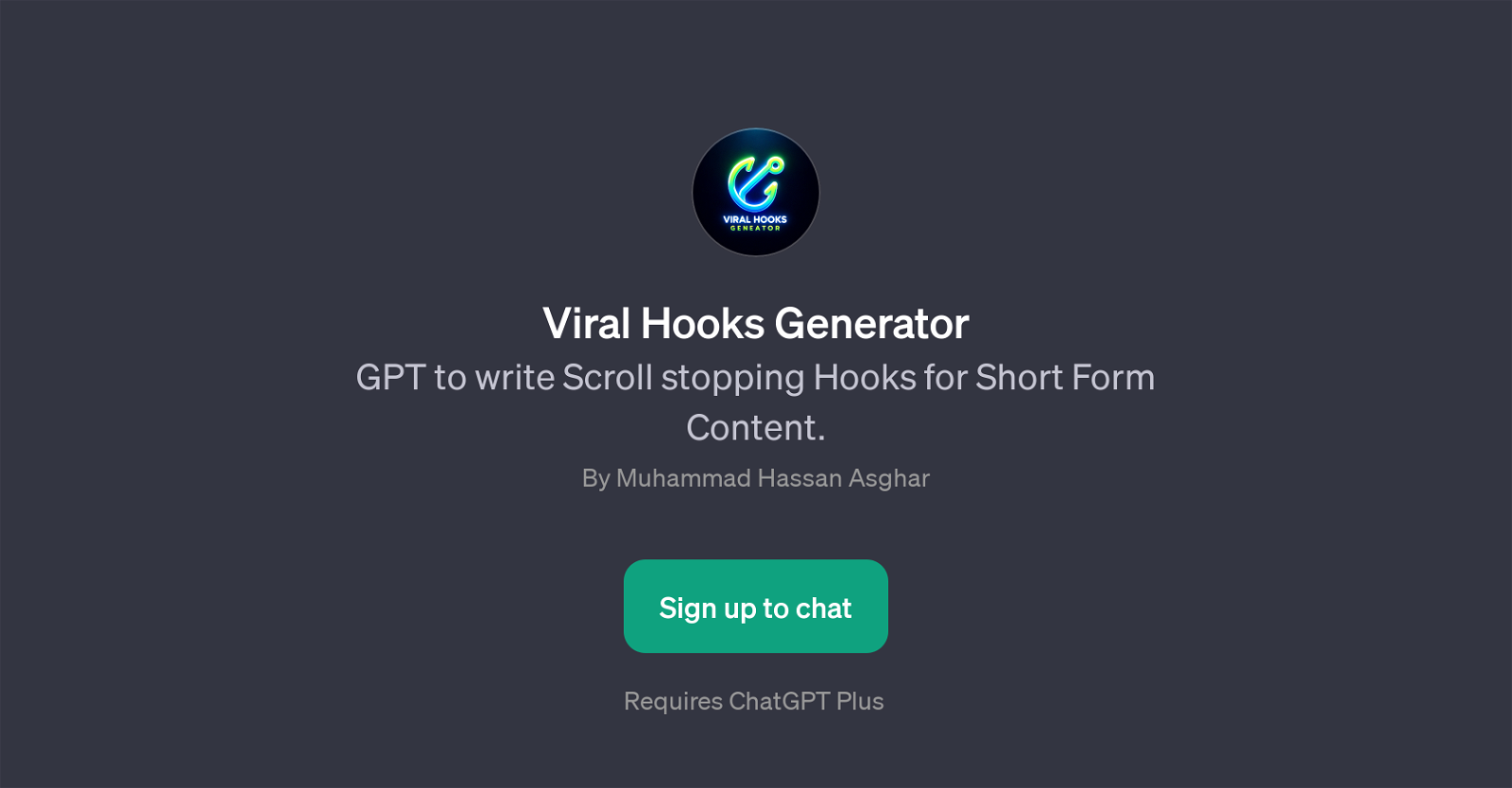 Viral Hooks Generator website