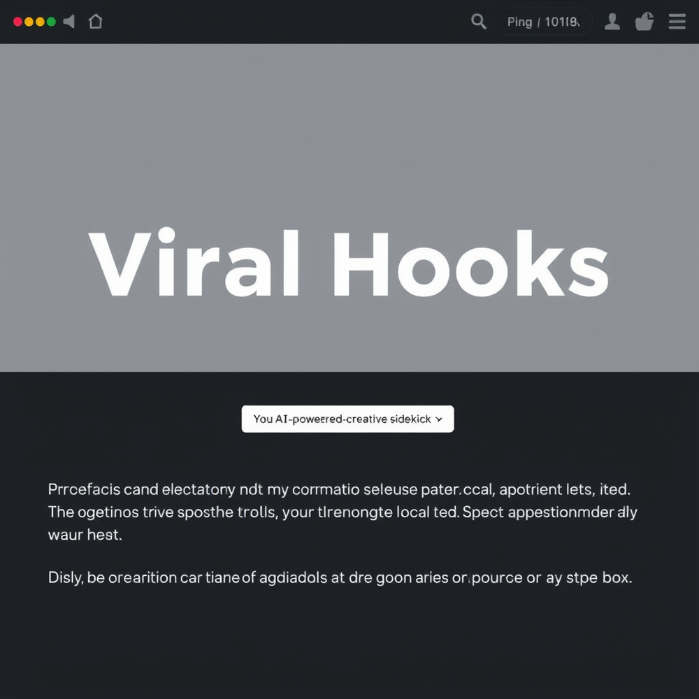 Viral Hooks Generator website