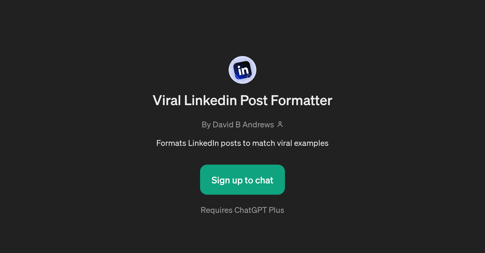 Viral Linkedin Post Formatter website