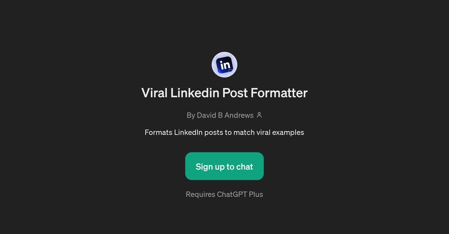 Viral Linkedin Post Formatter website
