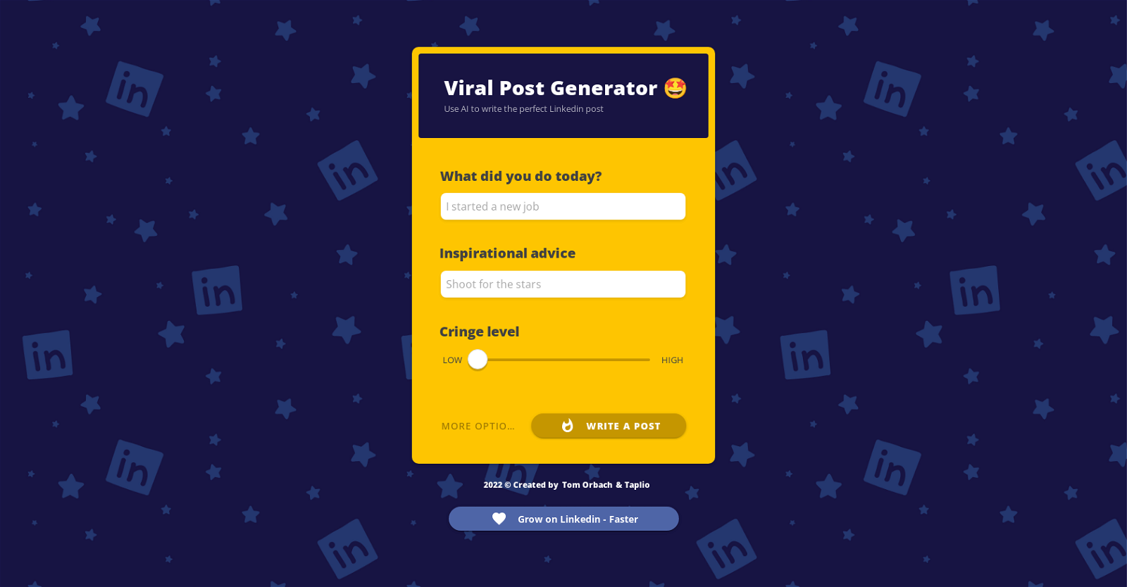 Viral Post Generator website