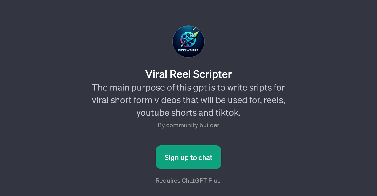 Viral Reel Scripter website