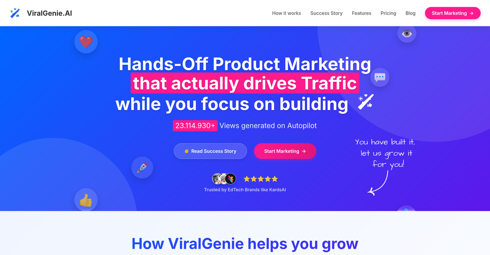 ViralGenie AI website