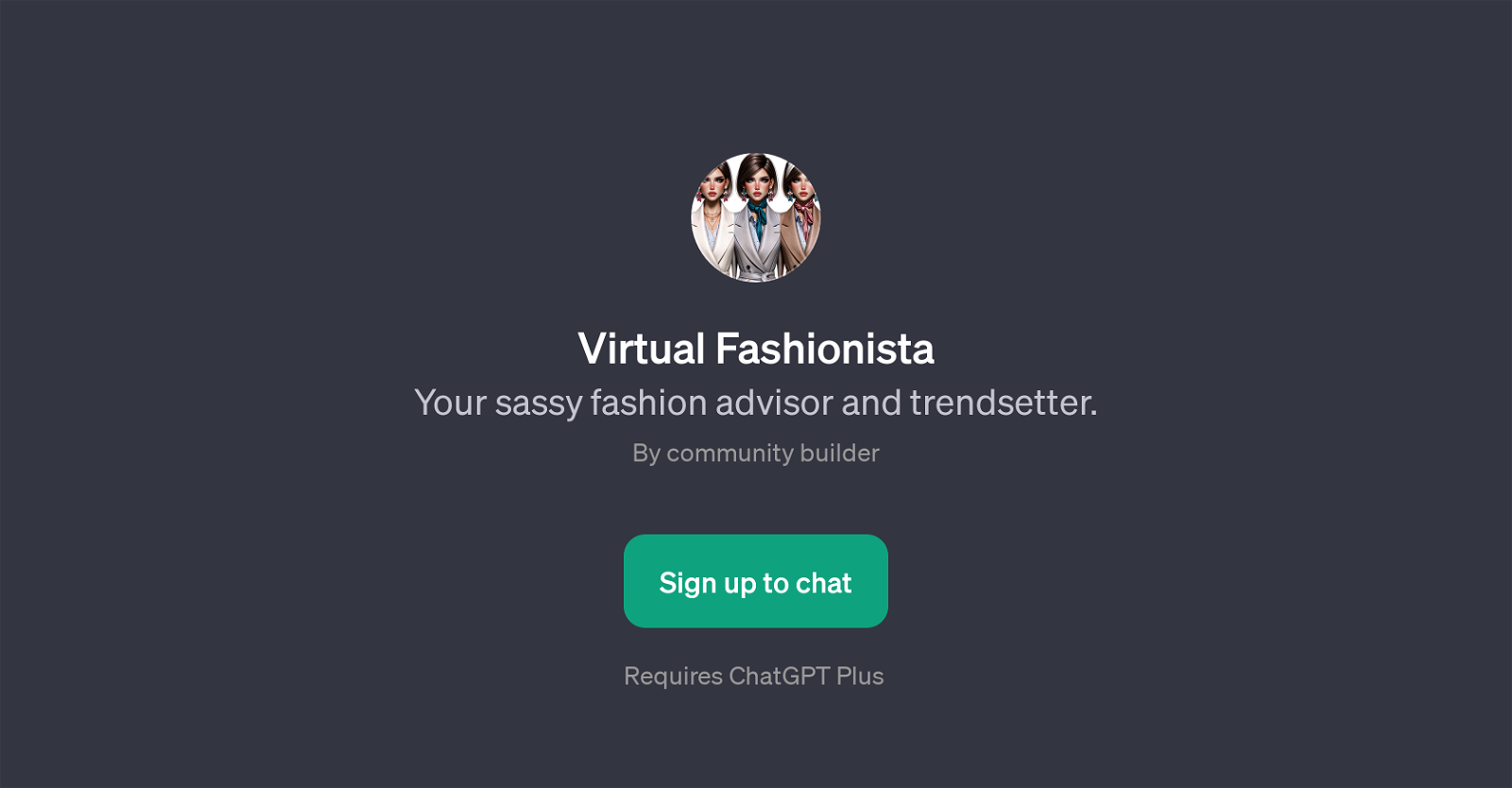 Virtual Fashionista website