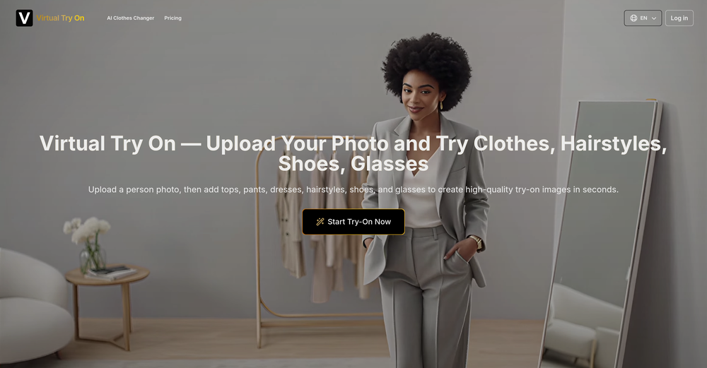 Virtual Try On.art website