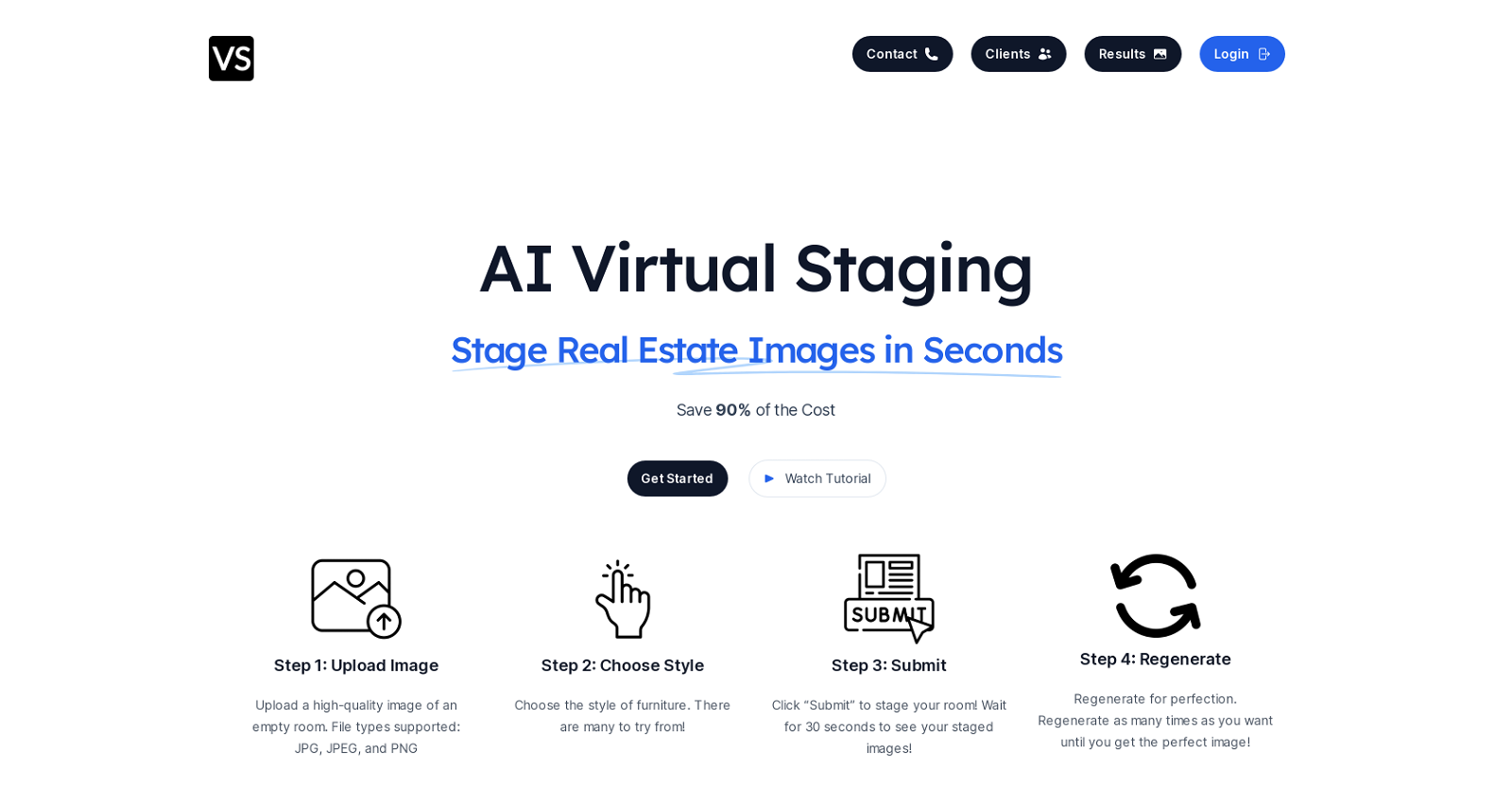 VirtualStagingAI website
