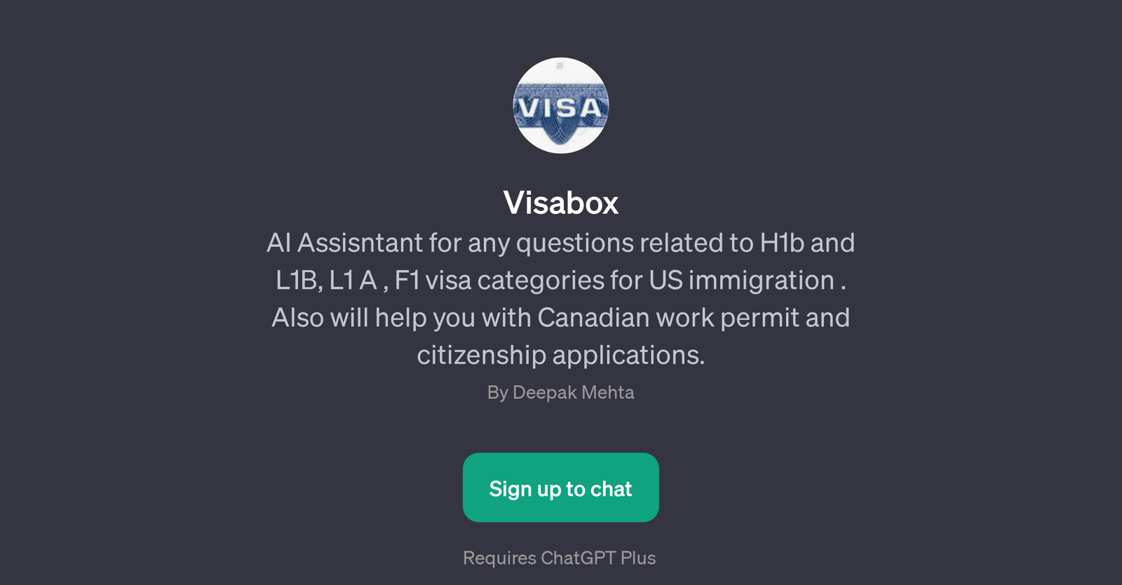 Visabox website
