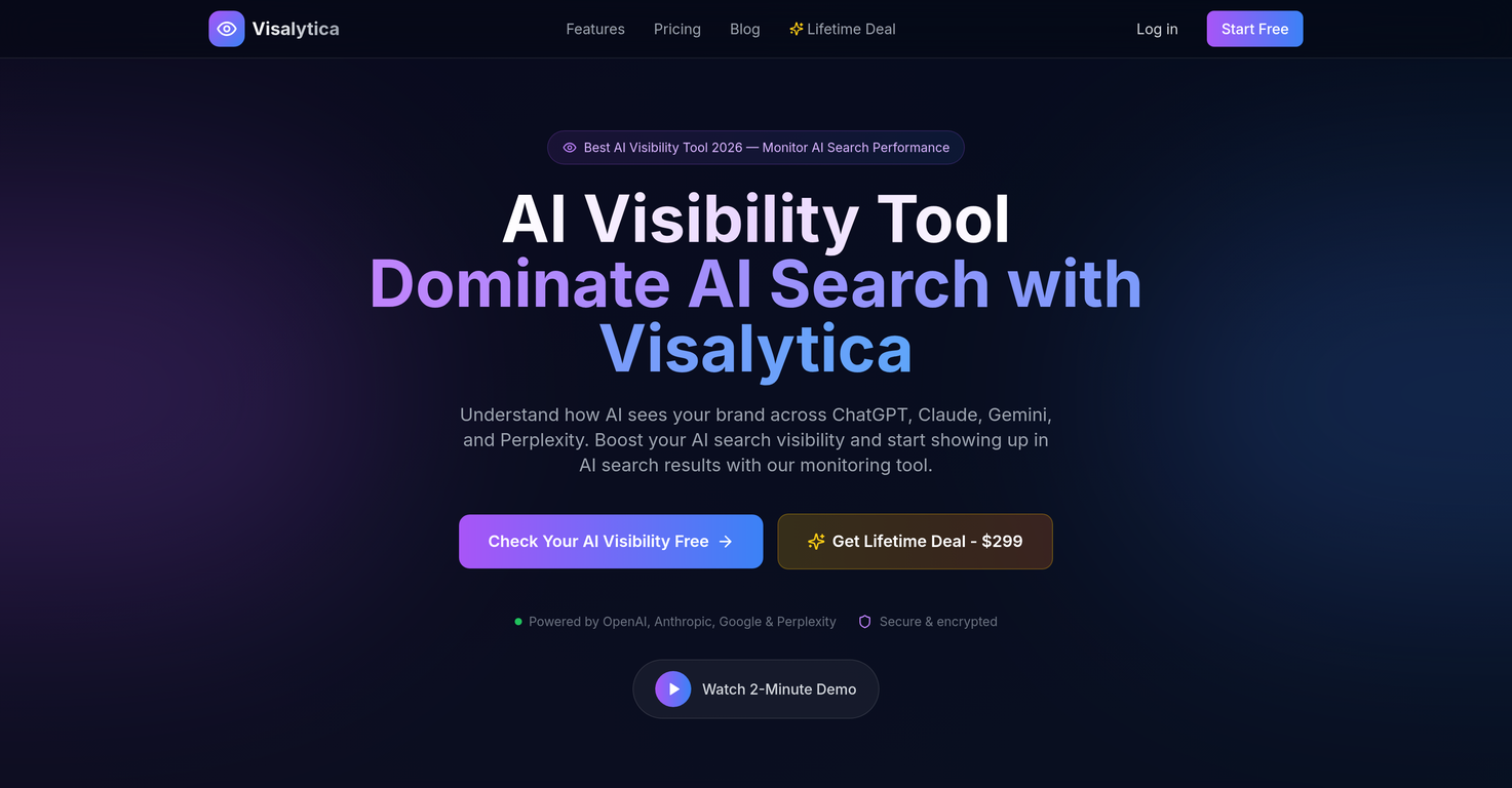 Visalytica website