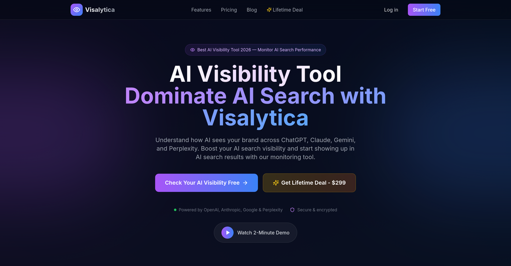 Visalytica website