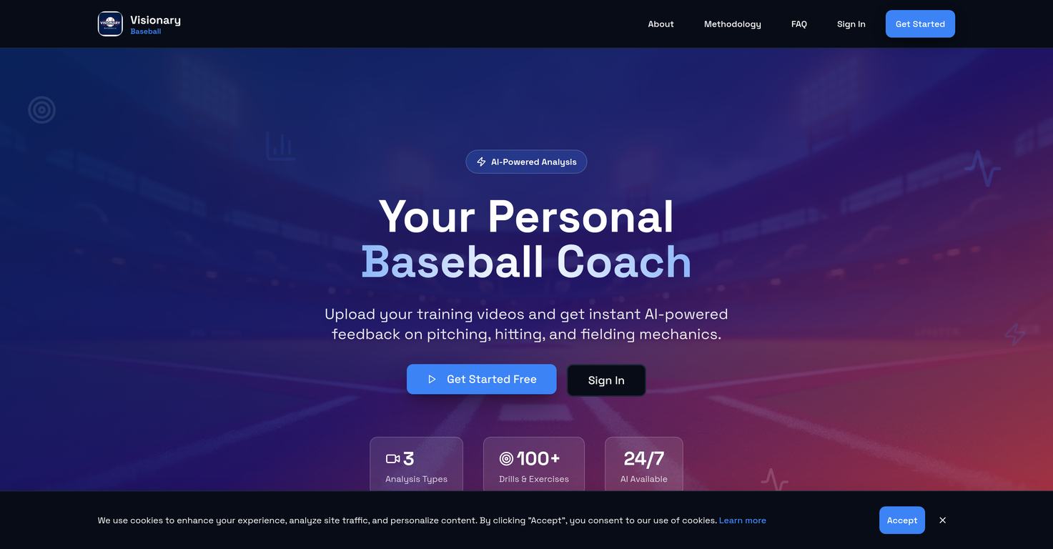 Visionary Baseball website