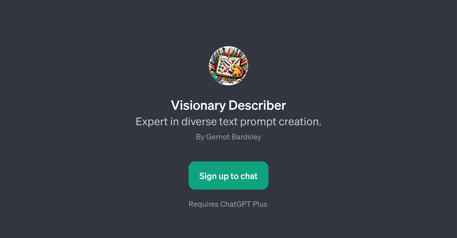 Visionary Describer website