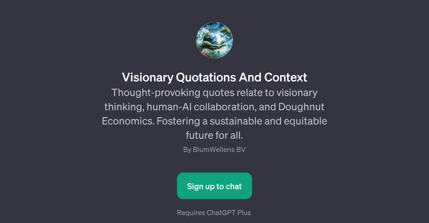 Visionary Quotations And Context website