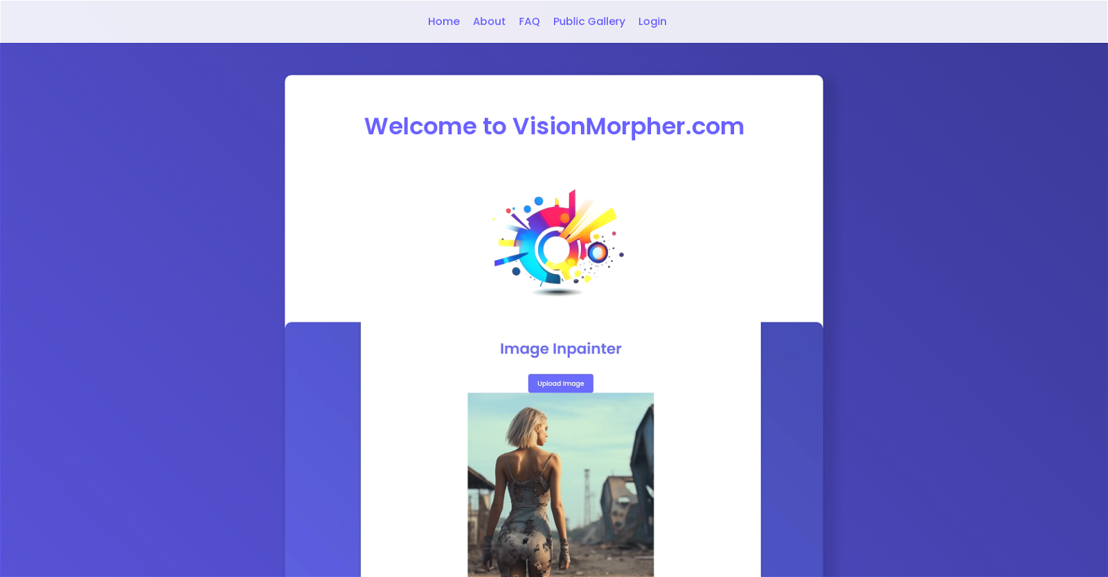 Visionmorpher website