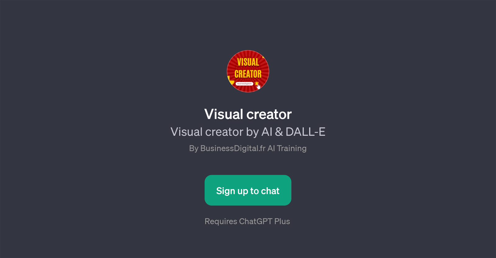 Visual Creator website