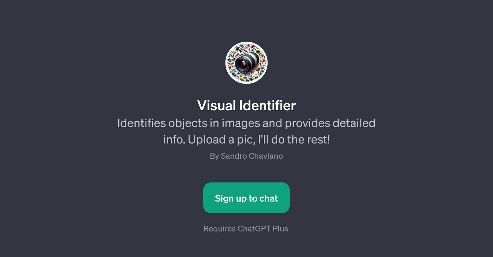 Visual Identifier website