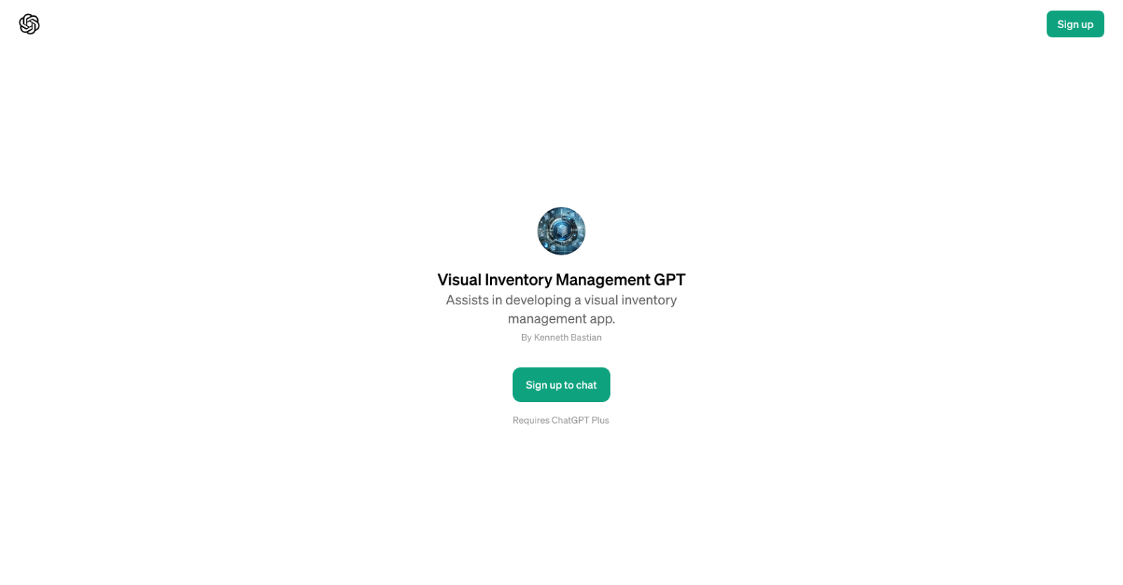 Visual Inventory Management GPT website