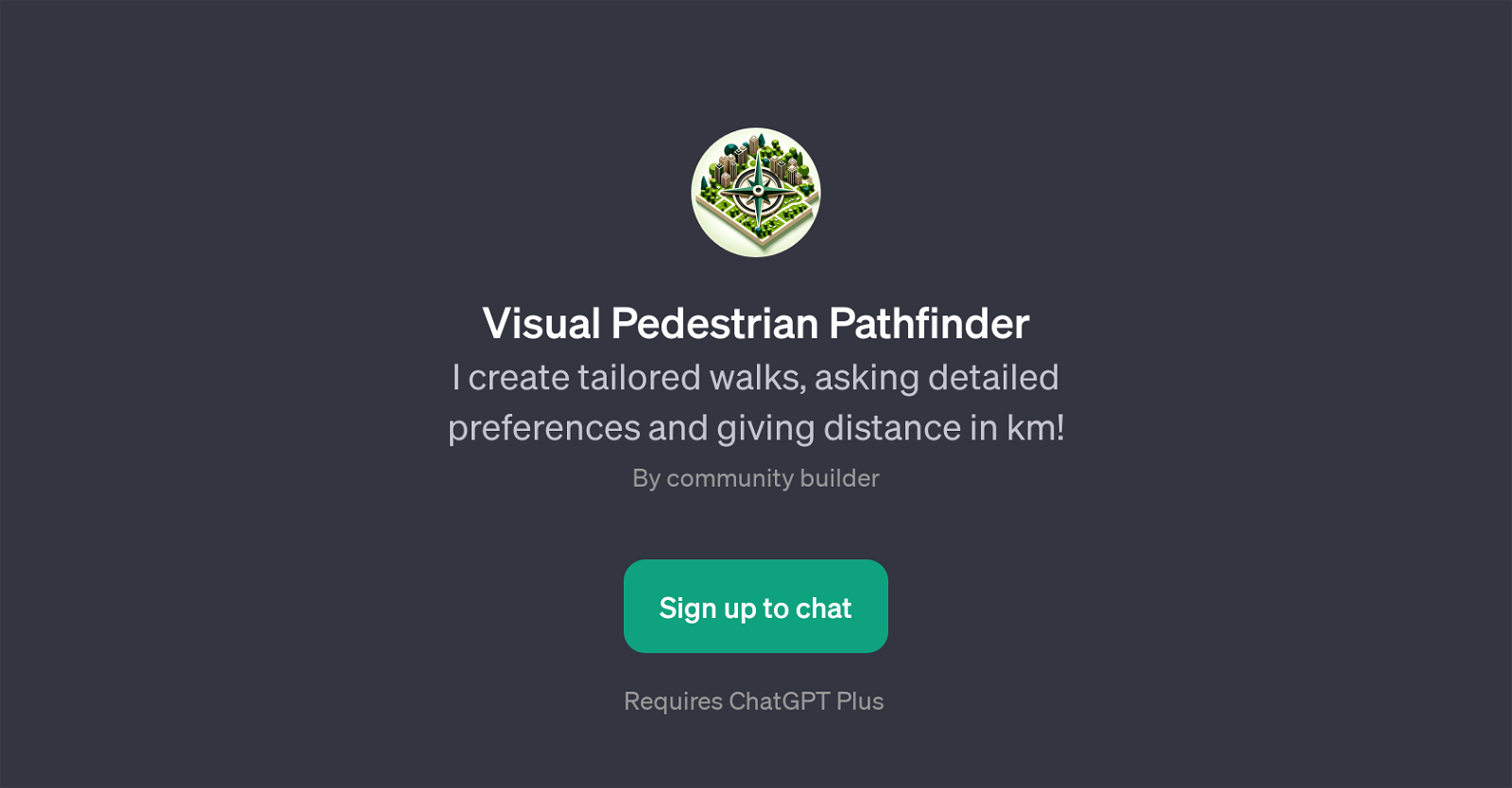 Visual Pedestrian Pathfinder website