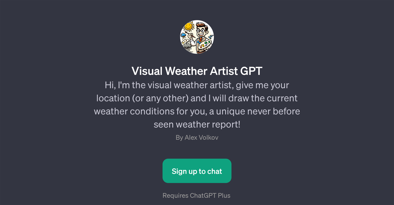 Visual Weather Artist GPT website