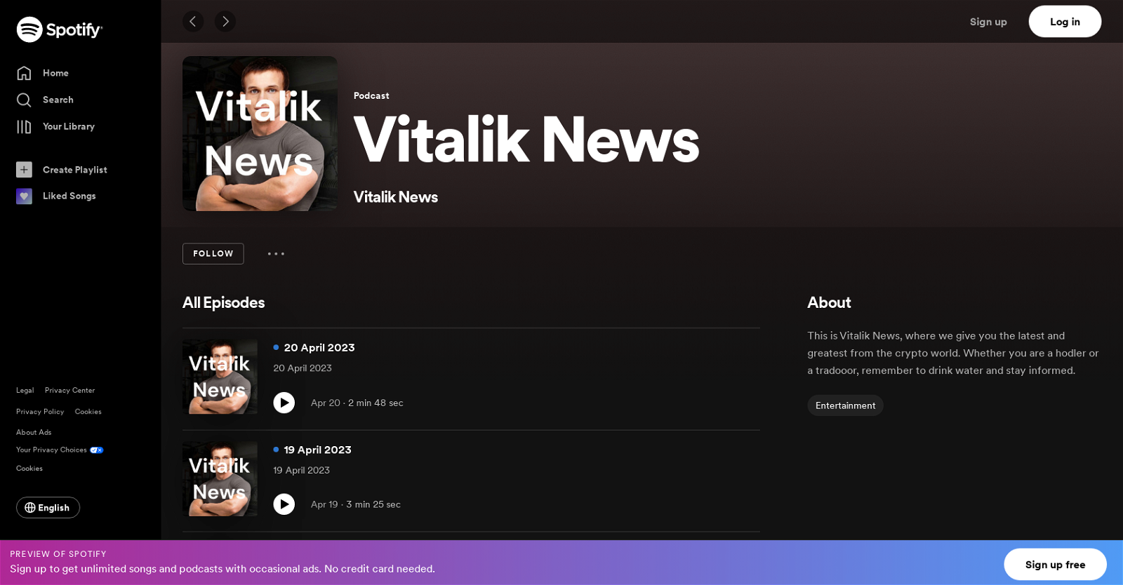 Vitalik News website