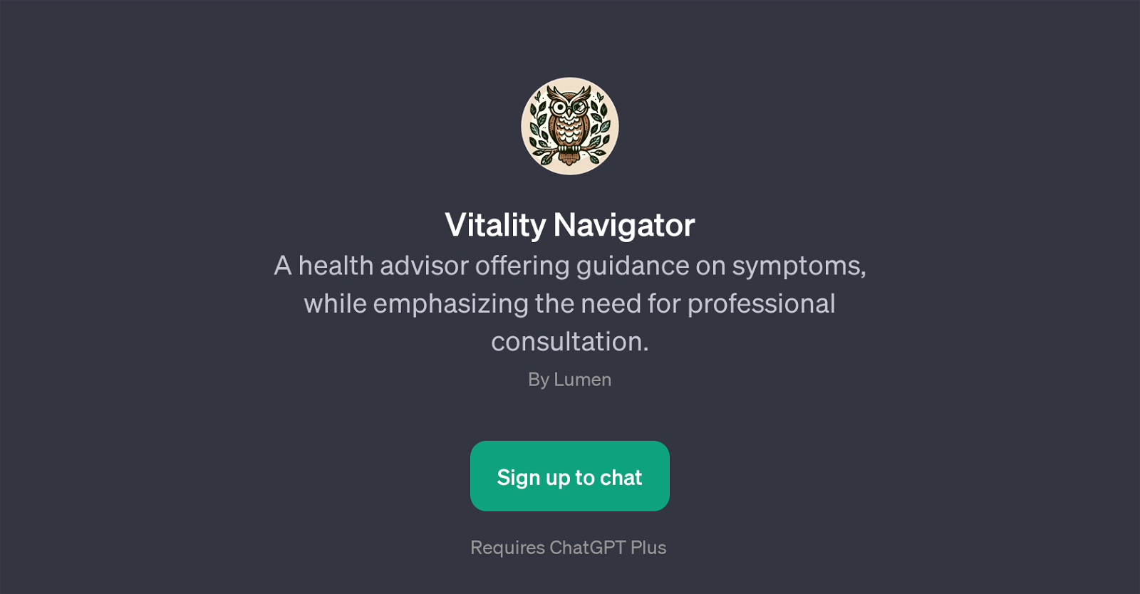 Vitality Navigator website