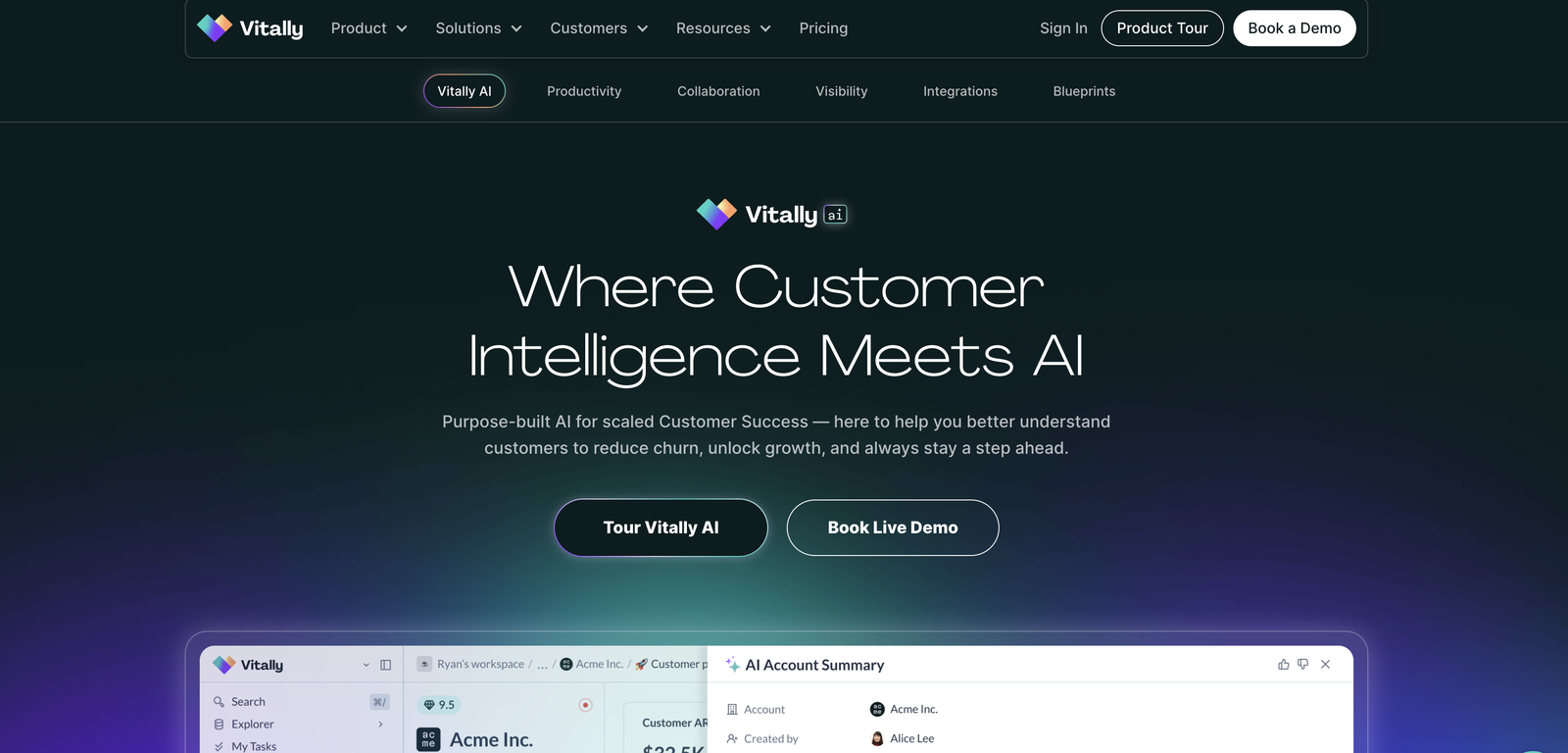 Vitally AI website