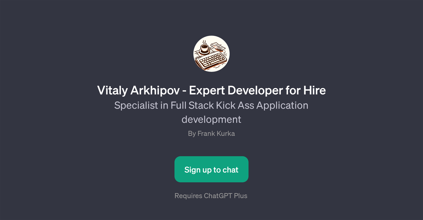 Vitaly Arkhipov - Expert Developer for Hire GPT website