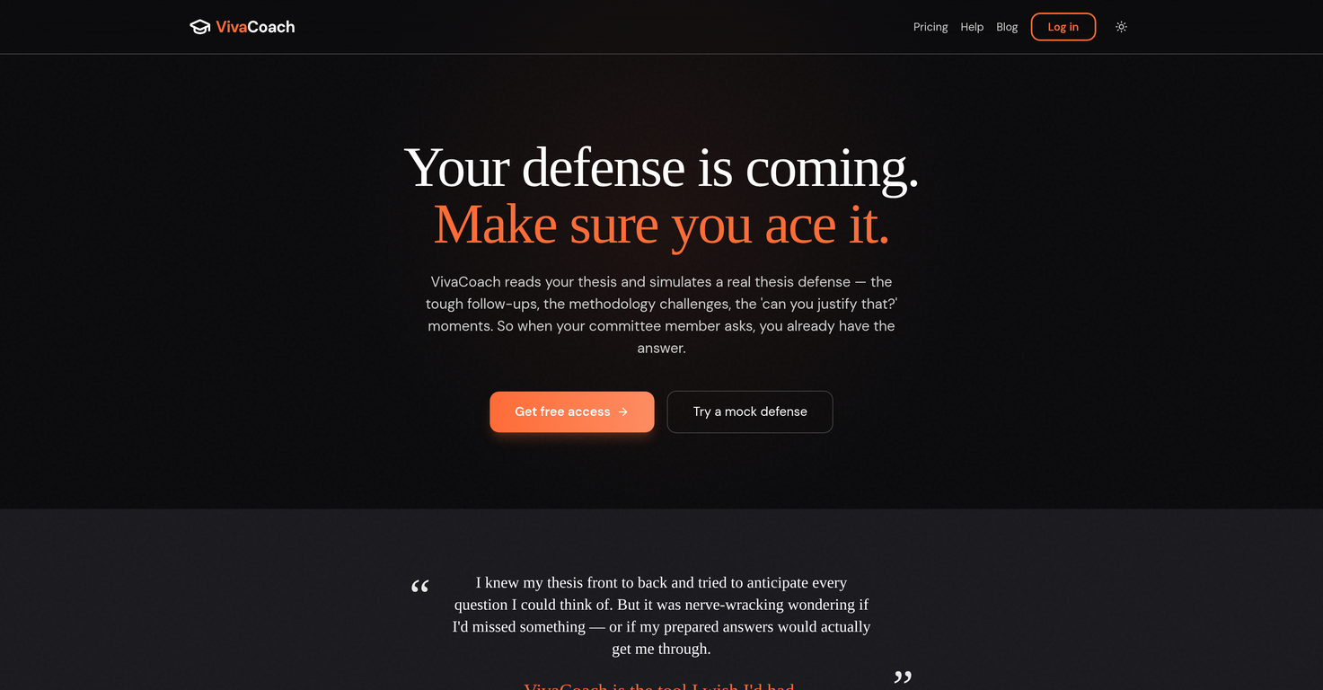 VivaCoach website