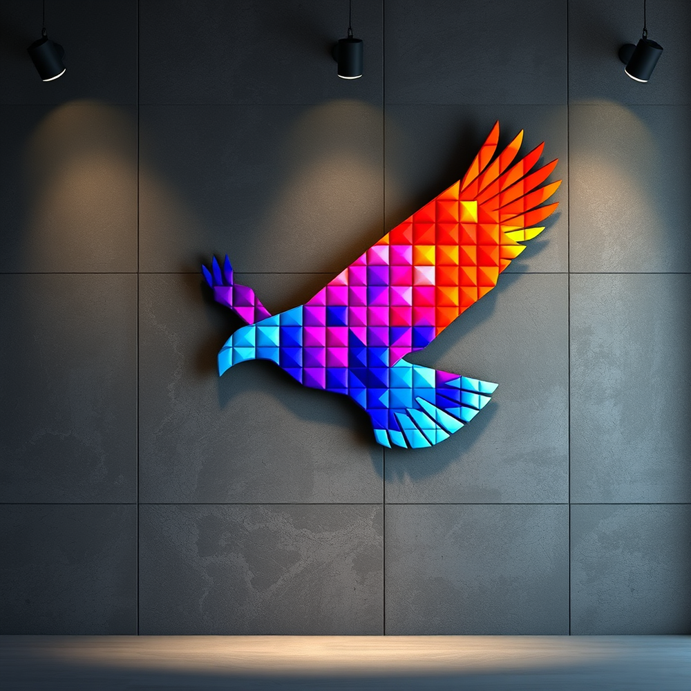 Vivid Geometric Art Installation website