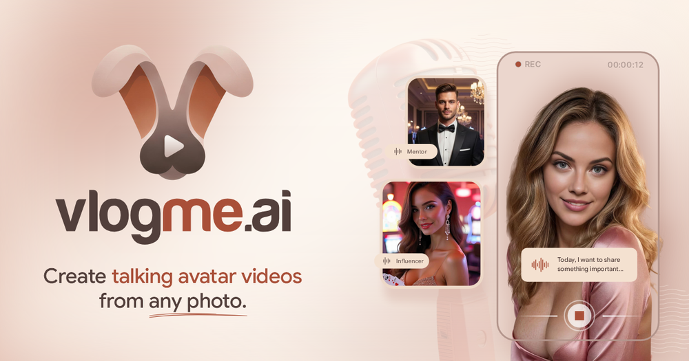 VlogMe AI website